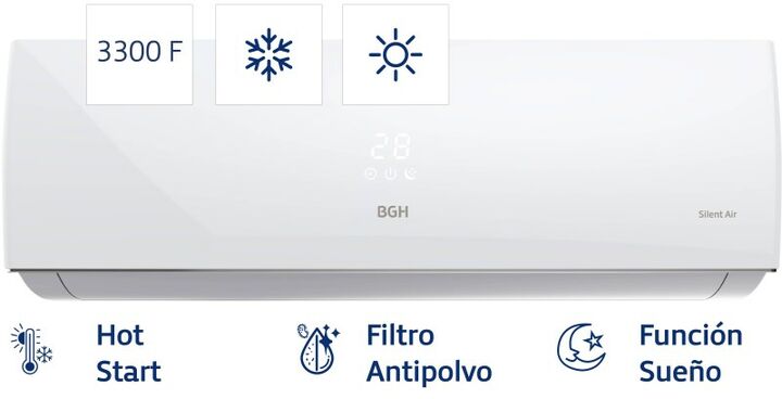 Aire Acondicionado Split Bgh Frio Calor 2838 Frigorías - Vista principal