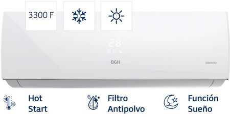 Aire Acondicionado Split Bgh Frio Calor 2838 Frigorías