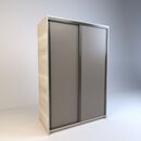 Placard Corredizo 1,20 2 Cajones Nevado Gris C. Tables - Miniatura 1