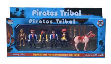 Juego Set Muecos X 6 Piratas tipo Playmobil 7666