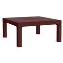 Mesa Plastica Laury Nepal Ratona Simil Ratan Chocolate 90cm - Miniatura 1