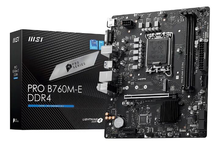 Mother MSI PRO B760M-E DDR4 1700 - Vista principal