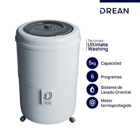 Lavarropas Semi Automático Drean 5 KG Redondo Blanco