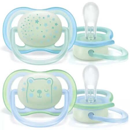 Chupetes Ultra Air Avent Deco 2X Ultra Air Chupetes Nightime 0-6M SCF37611