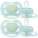 Chupetes Ultra Air Avent Deco 2X Ultra Air Chupetes Nightime 0-6M SCF37611 - Miniatura 1