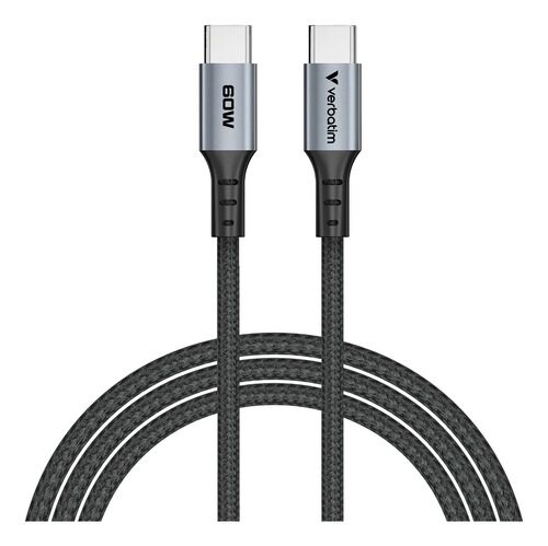 Cable 60w de Carga y Sincronizacion USB C to USB C 120cm negro - Vista principal