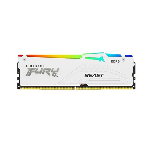 Memoria DDR5 Kingston 16 Gb 5600 MHz FURY BEAST WHITE RGB - Vista principal