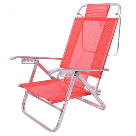 Reposera Avelino Aluminio Plegable 5 Posiciones Playera