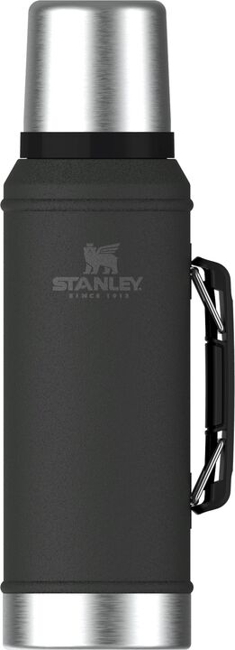 Termo Stanley Clasico 950 Ml Con Manija Y Tapon Cebador Negro - Vista principal