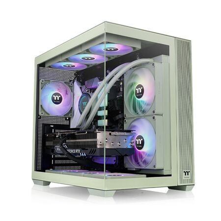 Gabinete TT  380 Mid Tower TG x2 Fan ARGB x4 Matcha Green