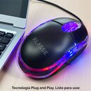 Mouse Optico LED Klasse cable USB (KS1201BK) - Miniatura 3