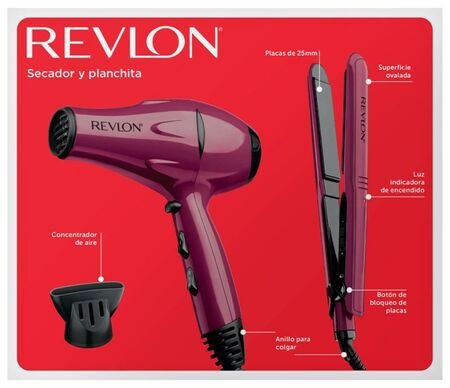 Set De Secador Y Planchita De Cabello Revlon Rvdr5230La2Av1