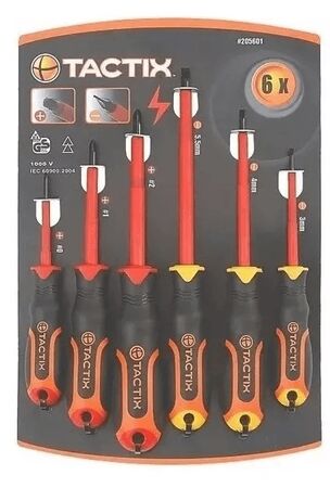 Juego de destornilladores x 6 pzs Tactix - TX205601
