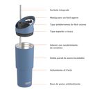 Botella Deportiva Asobu Cosmic 1L - Slate Grey - Miniatura 5