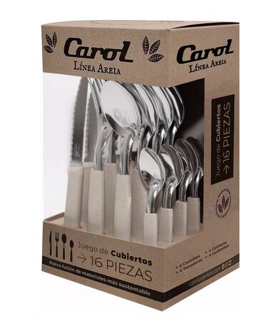 Juego De Cubiertos 16 Piezas Carol Areia Beige 31116-ARB