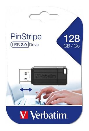 Pendrive Verbatim Store 'n' Go Pinstripe 128gb 2.0 Usb Negro