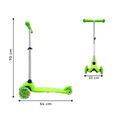 Monopatin 2 Ruedas Frontales Y Luces Rodaditos MINI-881 VERDE - Miniatura 3