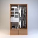 Vestidor 1,20m Alto 2 Cajones 2 Zapateros Olmo F. Everest Tables - Miniatura 1