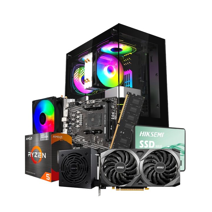 Pc Gamer Raptor AMD Ryzen 5-5500X3D 16G SSD 480Gb RTX 3060 12G PSU 750W - Vista principal