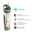 Botella Deportiva Asobu Cosmic 1L - Basil Green - Miniatura 3