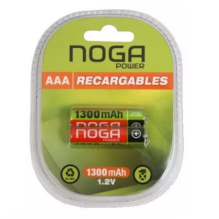 Set de dos pilas recargables AAA Noga NP-AAAM 1.3B