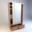 Placard Corredizo 1,20 2 Cajones 2 Zapateros Olmo F. Everest Tables - Miniatura 1