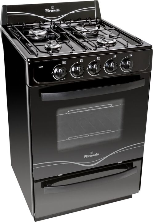 Cocina Florencia 5517F Multigas 4 Hornallas Negro - Vista principal