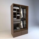 Vestidor 1,20m Alto 2caj.2zap. Nogal L.|gris C. Tables - Miniatura 2