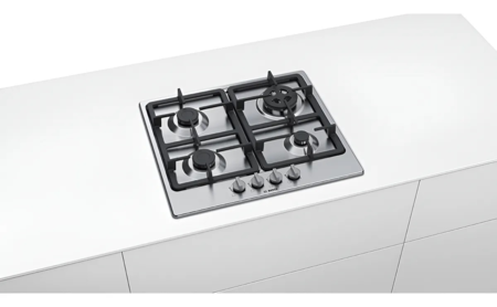 Anafe a gas BOSCH 4 hornallas 60 cm Acero Inoxidable