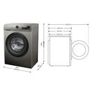 Lavarropas Automatico Hisense 8 kg 1400 Rpm Inverter Gris - Miniatura 3