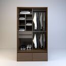Vestidor 1,20m Alto 2caj.2zap. Nogal L.|gris C. Tables - Miniatura 1