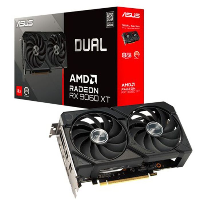 Placa de Video 8GB RX9060XT Asus Dual GDDR6 - Vista principal