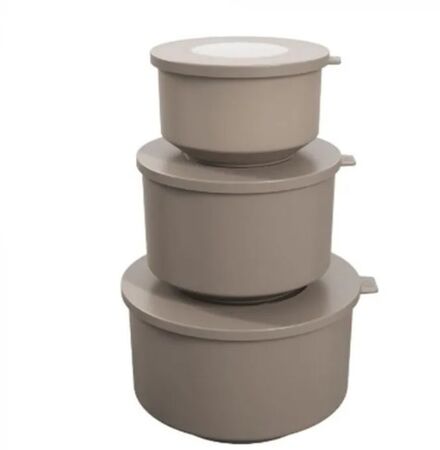 Set De contenedores Hermeticos 500Ml. 1L. 2L - Warm Gray Coza 992621126