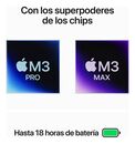 MacBook Pro 14" Apple M3 Pro CPU 11Core GPU 14Core, 512GB SSD, 18GB Ram Space Black - Miniatura 4