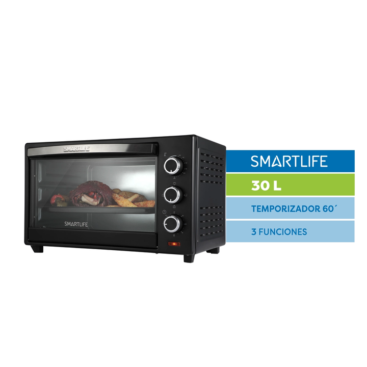 Horno Electrico Smartlife GO0030PN Grill 30L 3 Funciones - Vista principal