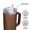 Vaso Corkcicle Cruiser 1182Ml - Walnut Wood - Miniatura 2