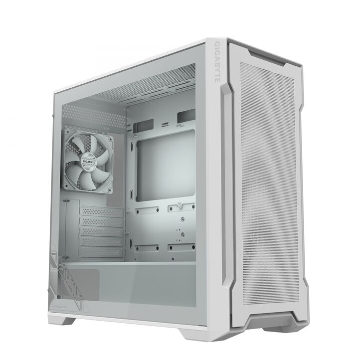 Gabinete Gigabyte C102 Glass Ice TG Mid-Tower Fan x2 White - Vista principal