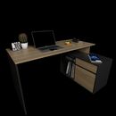 Escritorio Con Mueble Bajo Olmo F. Negro M. Tables - Miniatura 2