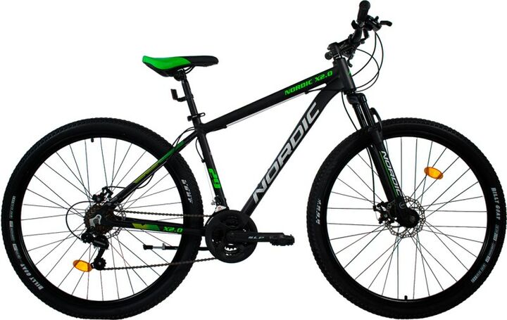 Bicicleta Mountain Bike Nordic X 2.0 R29 T18 Negro-Verde - Vista principal