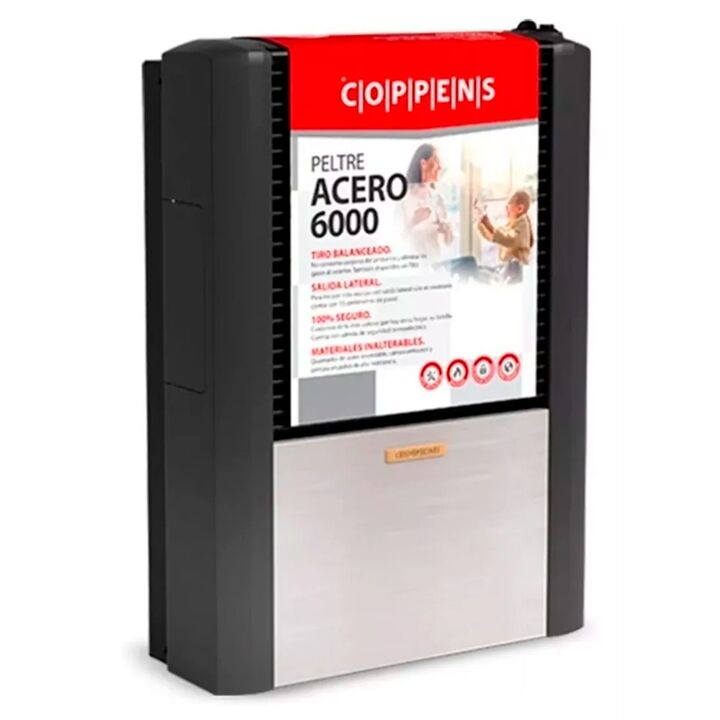 Calefactor Coppens 6000 Calorías Peltre Acero Tb Derecho - Vista principal
