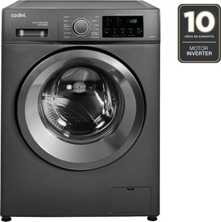 Lavarropas Automatico Codini Inverter 8Kg 1400Rpm Gris