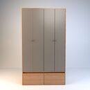 Placard de Abrir 1,2m 4 Puertas 2 Cajones 2 Zapateros Olmo F. Gris C. Tables - Miniatura 2