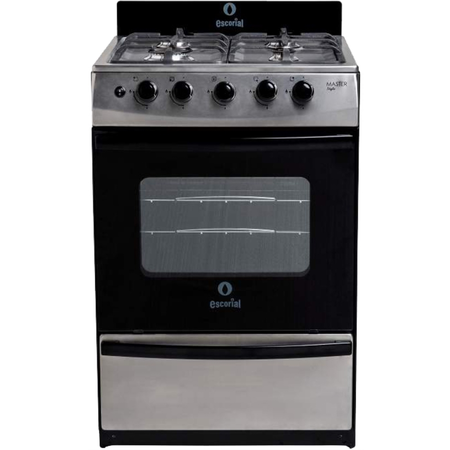 Cocina Multigas Escorial Master Style Inox 56Cm 4 Hornallas