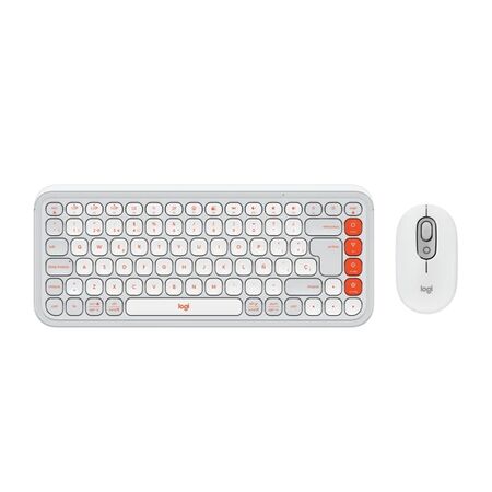 Teclado y Mouse Logitech POP Icom White 920-013055