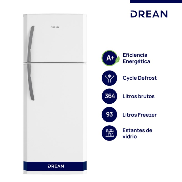 Heladera Drean 364L Hdr370F50B A . - Vista principal
