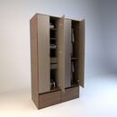 Placard de Abrir 1,2m 4 Puertas 2 Cajones 2 Zapateros Nogal L. Gris C. Tables - Miniatura 3