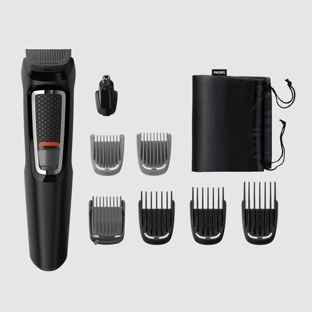 MultiGroom Philips MG3730 8 accesorios Cuchillas autoafilable de acero Accesorios lavables