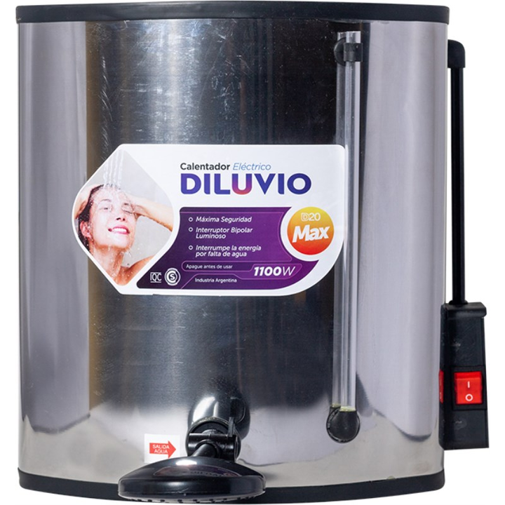Calefon Electrico Indelplas 20L Max Inoxidable - Vista principal