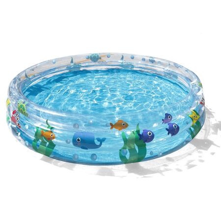 Pileta 3 Aros Mundo Marino Grande Bestway 183 X 33 Cm 3921
