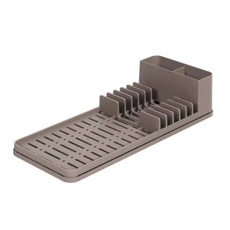 Escurridor De Platos De Plastico C Bandeja Single Coza Warm Gray 170133126